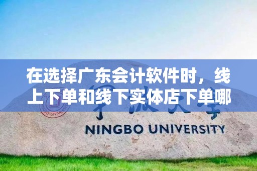 在选择广东会计软件时，线上下单和线下实体店下单哪个好？
